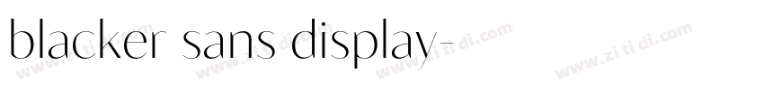 blacker sans display字体转换